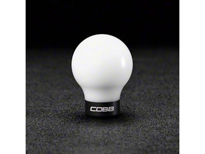 Cobb 6-Speed Shift Knob - White w/Stealth Black - 213350-W-BK