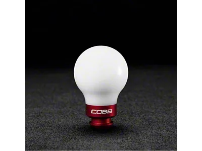 Cobb 5-Speed COBB Knob - White w/ Race Red - 211350-W-RD