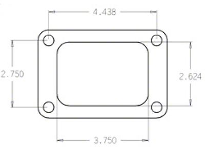 Cometic Garrett T6 .010in Rubber Coated Stainless Turbo Inlet Flange - C4517