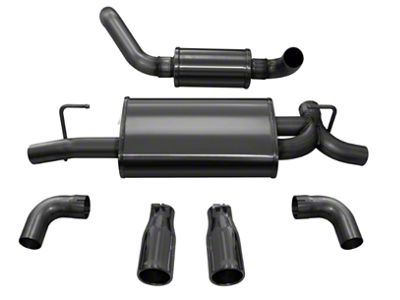 Corsa Performance 2018-2024 Jeep Wrangler JL 2.5in Dual Rear Exit Black - 21016BLK
