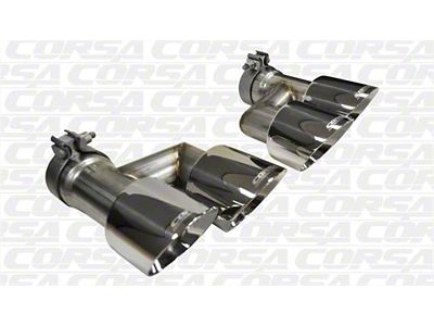 Corsa Performance 2015-2017 Ford Mustang GT 5.0 Polish Quad Tips Kit - 14333