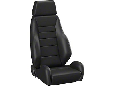 Corbeau GTS II Reclining Seats with Inflatable Lumbar; Black Leather; Pair (Universal; Some Adaptation May Be Required)