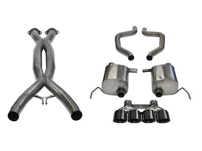 Corsa Performance 15-19 Chevy Corvette Z06 3in Cat Back Exhaust Black - 14766CBBLK