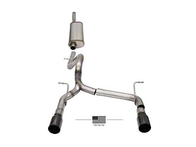 Corsa Performance 2018-2024 Jeep Wrangler JLU 3.6L 2.75in Sport Cat-Back Exhaust - 21124BLKUSA