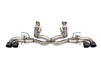 Corsa Performance 2020-2024 Corvette C8 3in Valved Cat-Back 4.5in Blk Quad - 21106BLK