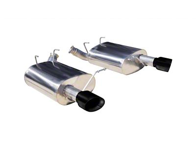 Corsa Performance 2011-2014 Ford Mustang 3.7L V6 Black Sport Axle-Back Dual - 14319BLK