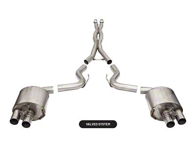 Corsa Performance 2015-2020 Ford Mustang GT350/R 5.2L V8 Dual Rear Cat-Back- 21096
