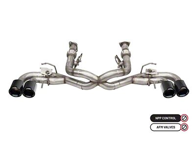 Corsa Performance 2020-2024 Chevrolet Corvette C8 RWD 3in Valved Cat-Back Delete - 21105CFBLK