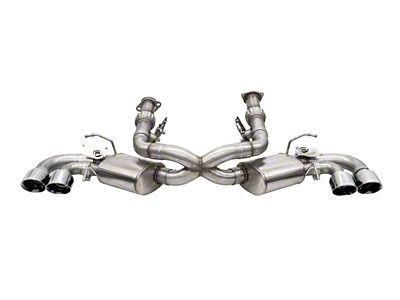Corsa Performance 20-24 Corvette C8 3in Valved Cat-Back 4.5in Pol Quad - 21103
