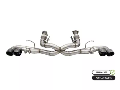 Corsa Performance 20-24 Corvette C8 3in Xtreme Cat-Back Exhaust 4.5in Blk - 21102BLK