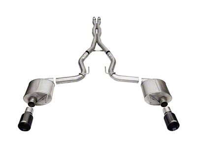 Corsa Performance 2024 rd Mustang GT- Sport Cat-Back Ex.Sys 3.0in Dual - 21255BLK