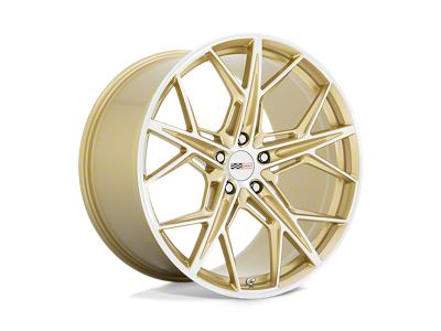 Cray Hammerhead Gloss Gold with Mirror Cut Face Wheel; 22x12; 52mm Offset