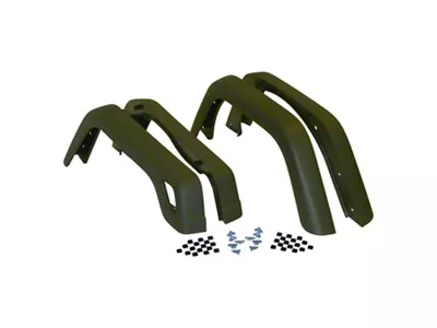 Crown Automotive Jeep Replacement Fender Flare Kit, Left and Right, Front & Rear, Black Textured, 3-3/4-Inch Width - 55254918K