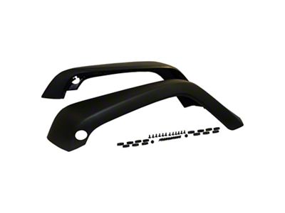 Crown Automotive Jeep Replacement Front Textured Black Fender Flare Kit for 07-18 JK Wrangler; Incl. Hardware - 5KFKFR