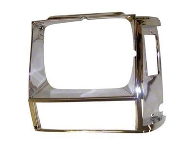 Crown Automotive Jeep Replacement Left Chrome Headlight Bezel for 84/90 XJ Cherokee & MJ Comanche - 55002245