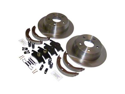 Crown Automotive Jeep Replacement Disc Brake Pad and Rotor Kit - 52098666K