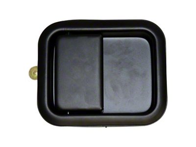 Crown Automotive Jeep Replacement Door Handle, Front, Outer, Black, w/ Full Steel Doors - 55076223