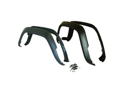 Crown Automotive Jeep Replacement Fender Flare Kit, Left and Right, Front & Rear, Black Flat - 5AGK