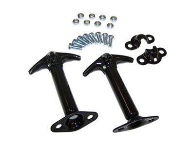 Crown Automotive Jeep Replacement Hood Catch Kit, Left & Right, Black - 488601