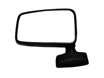 Crown Automotive Jeep Replacement Mirror, Left, Black, w/ Small, Non-Remote Mirrors - 55024249