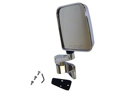 Crown Automotive Jeep Replacement Chrome Right Mirror Assembly for 1987-2006 Jeep YJ, TJ Wrangler; 87/02 Style - 82201772C