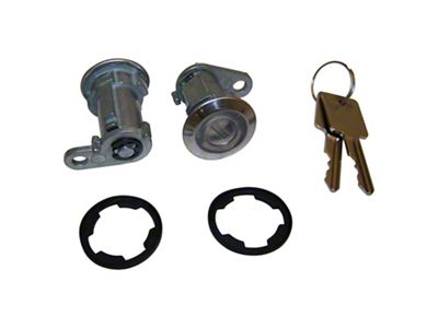 Crown Automotive Jeep Replacement 2 Door Lock Cylinders w/ 2 Keys for Misc. 1981-1990 Vehicles - 8122874K2