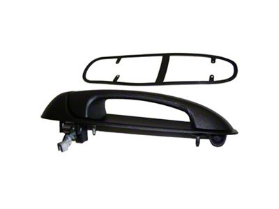 Crown Automotive Jeep Replacement Black Textured Right Rear Door Handle for 2002-2007 Jeep KJ Liberty - 55360334AF