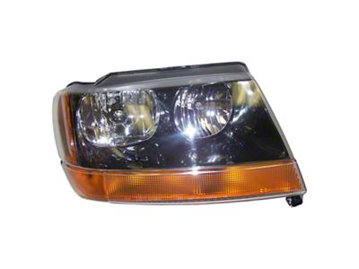 Crown Automotive Jeep Replacement Right Headlight w/o Headlamp Leveling Device for 99/02 Jeep WJ Grand Cherokee - 55155128AB