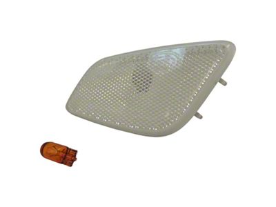 Crown Automotive Jeep Replacement Right Side Marker Lamp, Clear w/ Amber Bulb for 1997-2006 Jeep TJ Wrangler - 55155628ABC