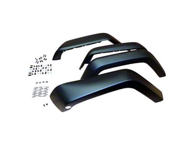 Crown Automotive Jeep Replacement Smooth Paintable Fender Flare Kit for 07-18 Jeep JK Wrangler; 4 Flares, Hardware - 5KCK