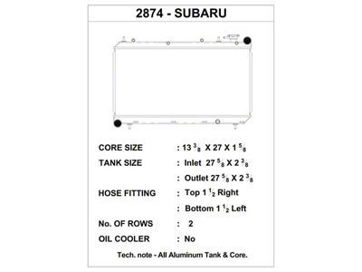 CSF 93-98 Subaru Impreza Radiator - 2874
