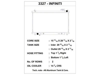 CSF 03-07 Infiniti G35 Radiator - 3327