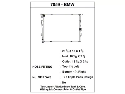 CSF 07-13 BMW M3 E9X Triple Pass Radiator - 7059