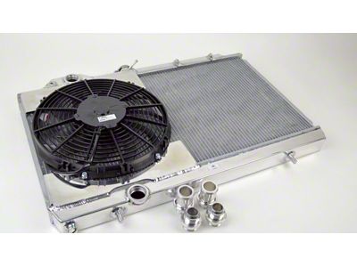 CSF 96-07 Mitsubishi Evo 4/5/6/7/8/9 Full-Slim Radiator w/12in Fan & - 7075