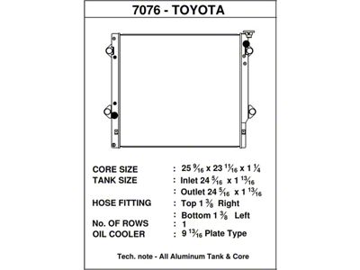 CSF 06-14 Toyota FJ Cruiser 4.0L / 03-09 Toyota 4Runner - 7076