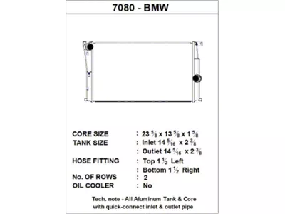 CSF BMW 2 Seires F22/F23 / BMW 3 Series F30/F31/F34 - 7080