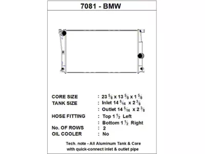 CSF BMW 2 Seires F22/F23 / BMW 3 Series F30/F31/F34 - 7081