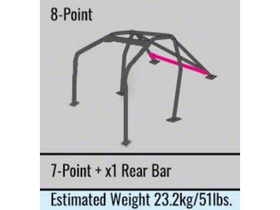Cusco Roll Cage 8 points Dash Through Chromoly 4 Passenger - 564 265 G