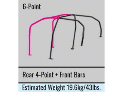 Cusco Chro-moly Roll Cage 6 Point Through Dash 4 Passenger - 666 265 B