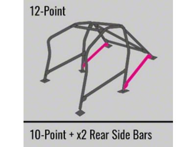 Cusco SFTY21 2-Pssgr 12pt BLK Around Dash Roll Cage 95-01 - 320 270 W12