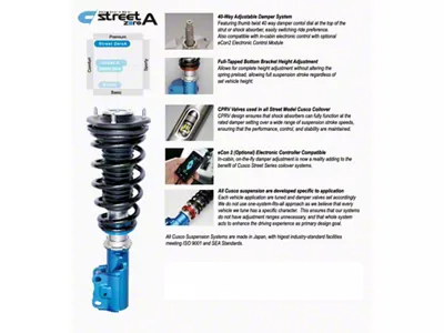 Cusco Street Zero-A 89-05 Mazda Miata NA6/NA8/NB6/NB8 40-Way Adj Coilovers - 404 61N CN