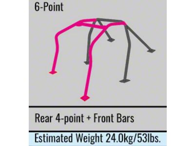 Cusco Safety 21 2-Passenger 6-Pt BLK Around Dash Roll Cage - 566 270 E20
