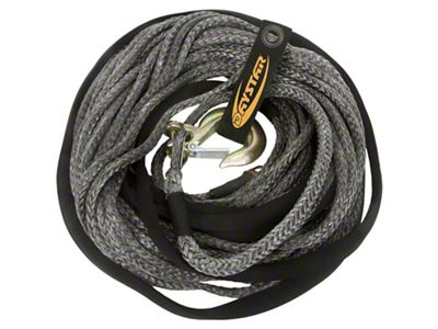 Daystar 80 Foot Winch Rope W/Loop End 3/8 x 80 - KU10403BK