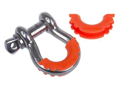Daystar D-Ring Shackle Isolator Fluorescent Orange Pair - KU70056FA