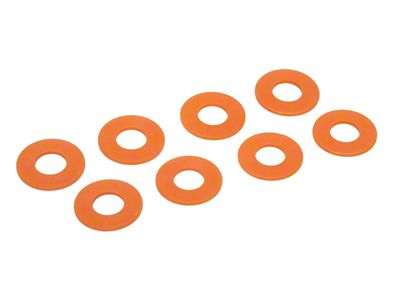 Daystar D-Ring Shackle Washers Set of 8 Fluorescent Orange - KU71074FA