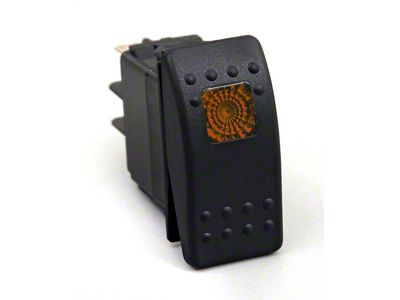 Daystar Rocker Switch Amber Light 20 AMP Single Pole - KU80013