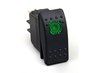 Daystar Rocker Switch Green Light 20 AMP Single Pole - KU80012