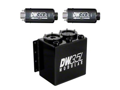 DeatschWerks 3.5L Modular Surge Tank Incl. 2 350iL In-Line Fuel - 6-352-35ST