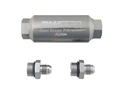 DeatschWerks 6AN 10 Micron 70mm Compact In-Line Fuel Filter Kit