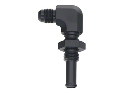 DeatschWerks 6AN Male Flare to 90-Degree 3/8in Single Hose Barb - 6-02-0733-B